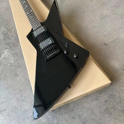 Guitarra eléctrica de estilo ESP con acabado brillante de color negro proveedor