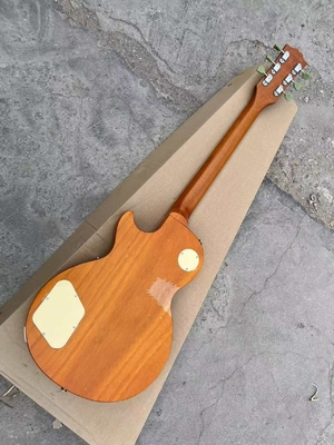 Guitarra eléctrica de estilo GB Les Paul LP con cuerpo dorado de caoba Cuello de arce Guitarra personalizada proveedor