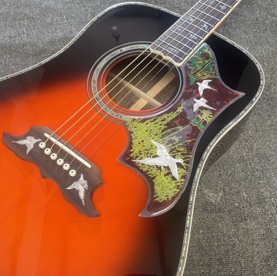 Palomas de colibrí personalizadas en vuelo Guitarra acústica proveedor