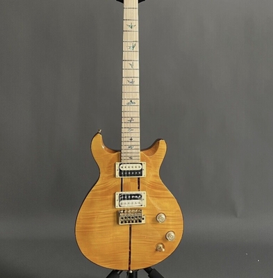 Personalizado SE Santana Guitarra eléctrica Parte de cromo Abalone Bird Inlay Flame Maple Top proveedor