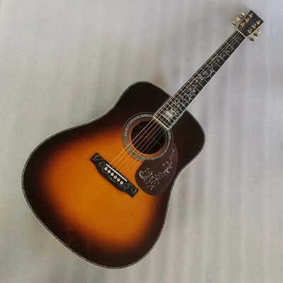 MT Dreadnought D personalizado Cuerpo Sunburst Guitarra acústica Guitarra de madera Martin D45 proveedor