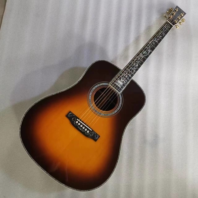 MT Dreadnought D personalizado Cuerpo Sunburst Guitarra acústica Guitarra de madera Martin D45 proveedor