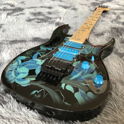 Guitarra eléctrica de estilo Ibanez Jem77p en patrón floral azul proveedor