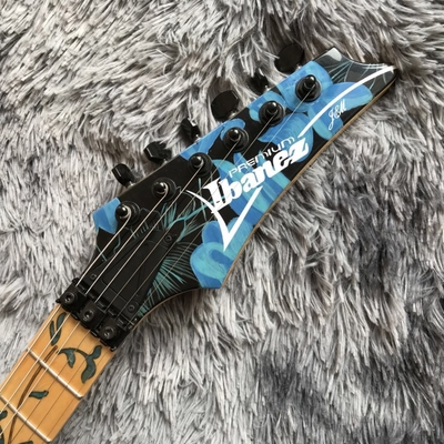 Guitarra eléctrica de estilo Ibanez Jem77p en patrón floral azul proveedor