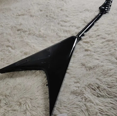 Fabrica personalizada cuerpo especial Azul Flying V guitarra eléctrica Hardware negro con una calidad superior proveedor