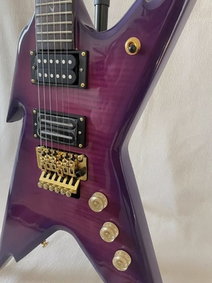 Guitarra eléctrica personalizada Dean Dime Razorback DCR Black Tooth Limited proveedor