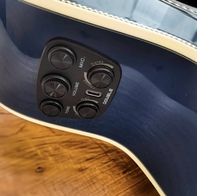 Navy Blue Solid Solid East Indian Rosewood Back Side OM Guitarra acústica 000-14 Fret Top de abeto europeo proveedor