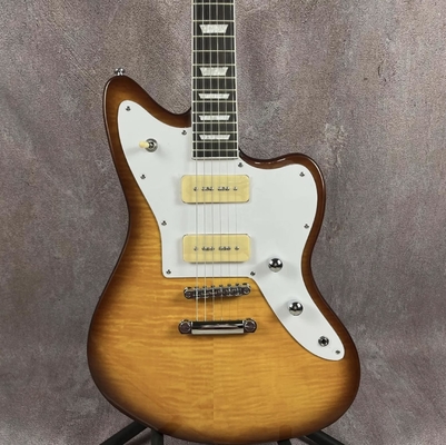 Guitarra eléctrica a medida con picapes P90 de cuerpo sólido de madera de rosa proveedor