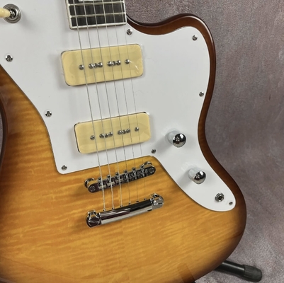 Guitarra eléctrica a medida con picapes P90 de cuerpo sólido de madera de rosa proveedor
