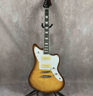 Guitarra eléctrica a medida con picapes P90 de cuerpo sólido de madera de rosa proveedor
