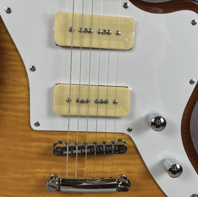 Guitarra eléctrica a medida con picapes P90 de cuerpo sólido de madera de rosa proveedor