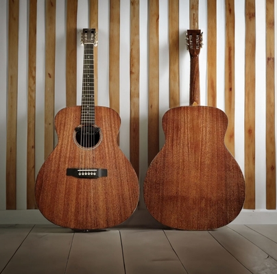 AAA Toda la madera maciza de caoba hecha a mano Guitarra acústica OM personalizada proveedor