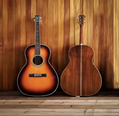 Guitarra hecha a mano con cola de paloma Guitarra acústica sólida KOA proveedor