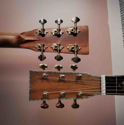 Guitarra hecha a mano con cola de paloma OOO Guitarra acústica sólida KOA Reverso proveedor