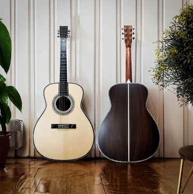 Guitarra acústica OM-45 hecha a mano con acabado Nitro proveedor