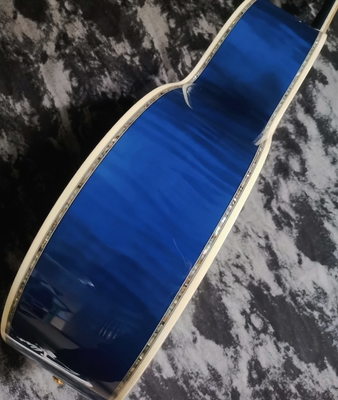 43 pulgadas serie J200 azul fantasma de agua pintura brillante abulón incrustada guitarra acústica proveedor