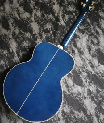 43 pulgadas serie J200 azul fantasma de agua pintura brillante abulón incrustada guitarra acústica proveedor