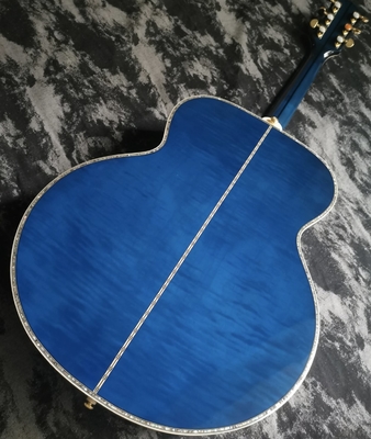 43 pulgadas serie J200 azul fantasma de agua pintura brillante abulón incrustada guitarra acústica proveedor