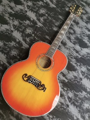 Guitarra acústica con incrustación de abulón pintada y brillante hecha a mano de la serie SJ200 de 43 pulgadas proveedor