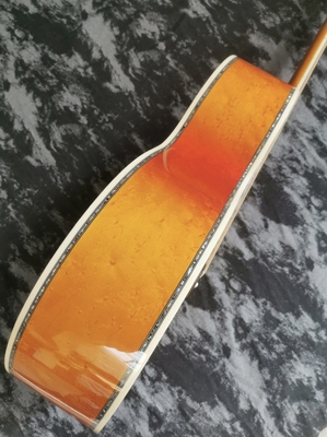 Guitarra acústica con incrustación de abulón pintada y brillante hecha a mano de la serie SJ200 de 43 pulgadas proveedor