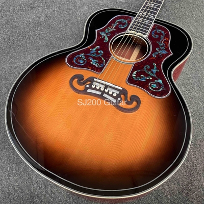 Guitarra acústica de estilo GB SJ200 Cocobolo con doble guía proveedor