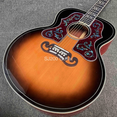 Guitarra acústica de estilo GB SJ200 Cocobolo con doble guía proveedor