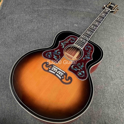 Guitarra acústica de estilo GB SJ200 Cocobolo con doble guía proveedor