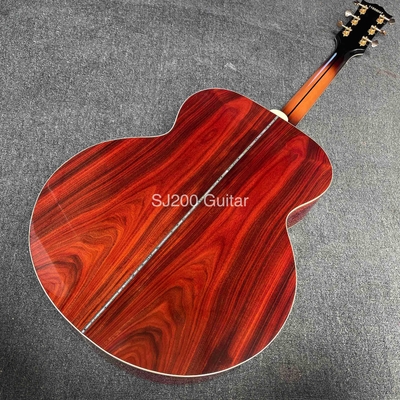 Guitarra acústica de estilo GB SJ200 Cocobolo con doble guía proveedor