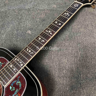 Guitarra acústica de estilo GB SJ200 Cocobolo con doble guía proveedor