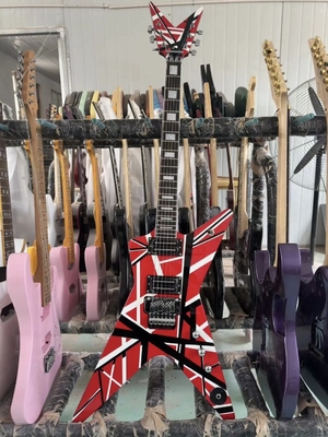Cuerpo personalizado especial Washburn Dimebag Darrell Rojo Negro Rayas Guitarra eléctrica Guitarra eléctrica de alta gama proveedor