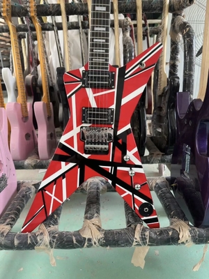Cuerpo personalizado especial Washburn Dimebag Darrell Rojo Negro Rayas Guitarra eléctrica Guitarra eléctrica de alta gama proveedor
