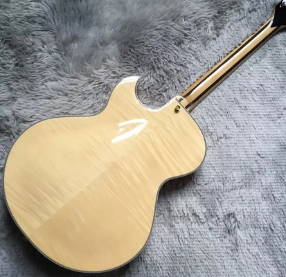 Guitarra eléctrica personalizada Hollow Byrdland Color de madera Oro Hardware Archtop proveedor