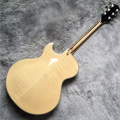 Guitarra eléctrica personalizada Hollow Byrdland Color de madera Oro Hardware Archtop proveedor