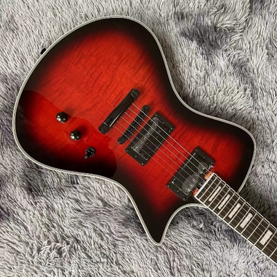 Ernie Ball Música personalizada Hombre de la armada con acabado brillante Flameado Guitarra eléctrica de arce proveedor