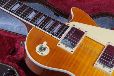 Les está en stock 1959 R9 honey burst Paul LP estilo estándar mejor tigre fuego guitarra eléctrica, Instrumentos musicales envío gratis proveedor