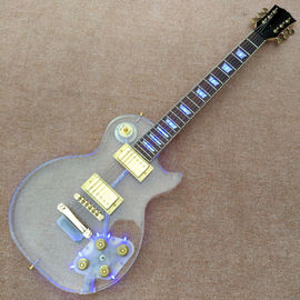 Guitarra eléctrica acrílica estándar de alta calidad, madera de rosa Fingerboard luz LED LP 1959 R9 guitarra eléctrica, envío gratuito proveedor
