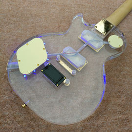 Guitarra eléctrica acrílica estándar de alta calidad, madera de rosa Fingerboard luz LED LP 1959 R9 guitarra eléctrica, envío gratuito proveedor