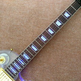 Guitarra eléctrica acrílica estándar de alta calidad, madera de rosa Fingerboard luz LED LP 1959 R9 guitarra eléctrica, envío gratuito proveedor