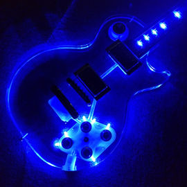 Guitarra eléctrica acrílica estándar de alta calidad, madera de rosa Fingerboard luz LED LP 1959 R9 guitarra eléctrica, envío gratuito proveedor