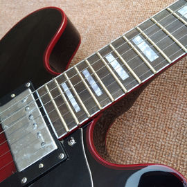 Nueva guitarra eléctrica de cuerpo hueco de alta calidad 335 jazz, Maple top &amp; back Guitarra eléctrica de salida de doble tono, envío gratuito proveedor