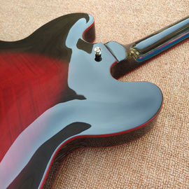 Nueva guitarra eléctrica de cuerpo hueco de alta calidad 335 jazz, Maple top &amp; back Guitarra eléctrica de salida de doble tono, envío gratuito proveedor