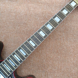 Nueva guitarra eléctrica de cuerpo hueco de alta calidad 335 jazz, Maple top &amp; back Guitarra eléctrica de salida de doble tono, envío gratuito proveedor