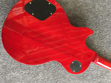 Venta al por mayor lp tienda personalizada color rojo guitarra eléctrica madera de rosa Fretboard China fábrica de guitarra envío gratuito proveedor