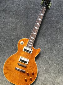 LP 1959 R9 Guitarra eléctrica Tiger Flame con hardware Chrome lujo terminado con hardware Chrome LP estándar Electri proveedor