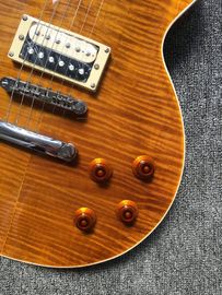 LP 1959 R9 Guitarra eléctrica Tiger Flame con hardware Chrome lujo terminado con hardware Chrome LP estándar Electri proveedor
