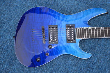 Todas las imágenes reales China ESP / LTD Guitarra eléctrica Ebony Fretboard 24 Frets Quilted Maple Top and Back esp guitarra proveedor