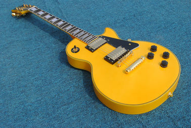 Guitarra eléctrica personalizada LP amarillo oscuro, guitarra lp directa de fábrica Todos los colores están disponibles, algunos países envío gratuito proveedor