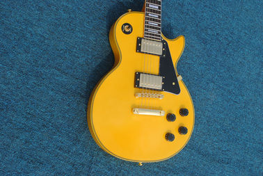 Guitarra eléctrica personalizada LP amarillo oscuro, guitarra lp directa de fábrica Todos los colores están disponibles, algunos países envío gratuito proveedor