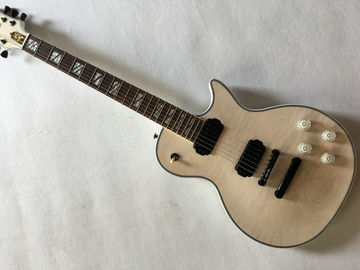 Venta al por mayor Cibson LP Custom 1960 guitarra eléctrica tablero de madera de rosa con incrustación madre Perla Real Gran diamante en blanco proveedor