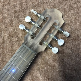 Guitarra eléctrica de acrílico de alta calidad con LED, cartón de mando de arce, envío gratuito proveedor